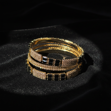 Black & Gold Bangle Set Product Shot