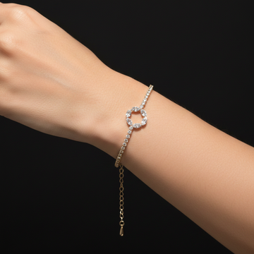Crystal Tennis Bracelet Lifestyle Shot